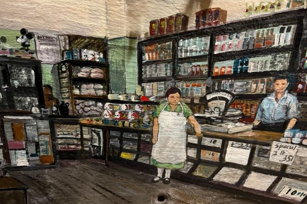 Image: Painting of DeMaria's Market, 11th St. and 3rd Ave., Beaver Falls, Pennsylvania.  Courtesy of Kathy DeMaria Steines. Click image to visit the gallery feature.